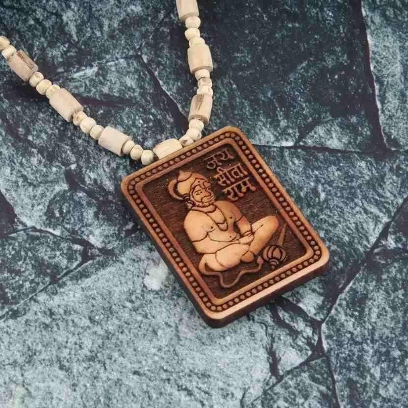 Pure Tulsi Mala with Hanuman Locket – Meditation and Protection Mala