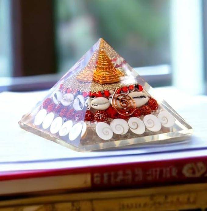 Crystal Wealth Gomati Chakra Shree Yantra Pyramid for Prosperity and Financial Growth