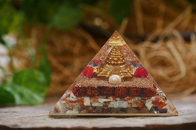 Shri Yantra Pyramid for Wealth and Prosperity – Acrylic Crystal Vastu Yantra