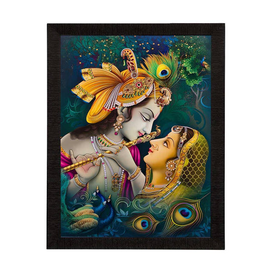 eCraftIndia Radha Krishna UV Art Painting in Synthetic Wood Frame